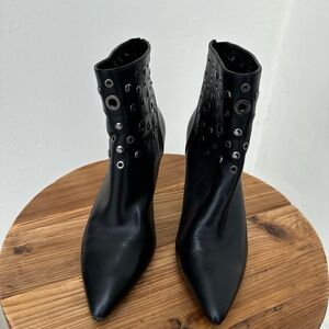 Nine West Black Eyelet Ankle Boots